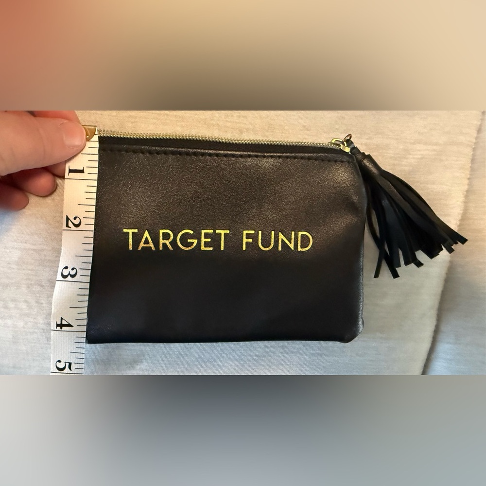 Black Coin Pouch with Gold Text “Target Fund” - Picture 7 of 7